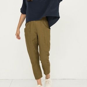 Clyde Work Pants, Midweight Linen, Olive, 4-R